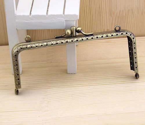 Fermoir metal pour sac main 15cm