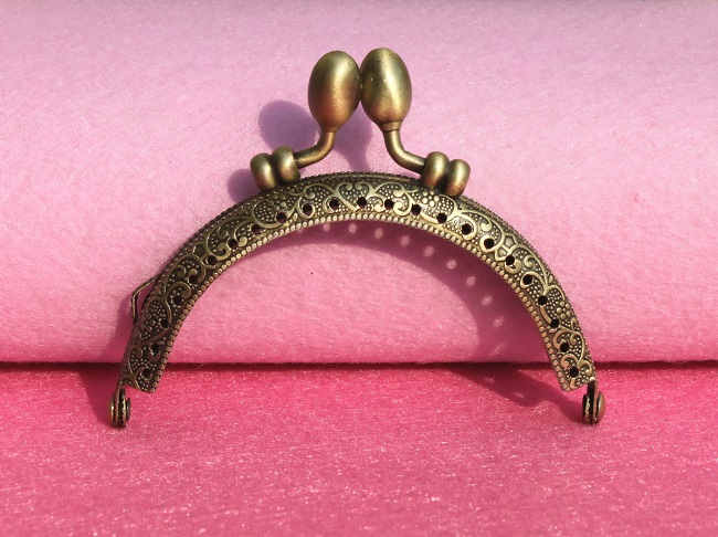 Fermoir metal pour porte monnaie 8.5cm
