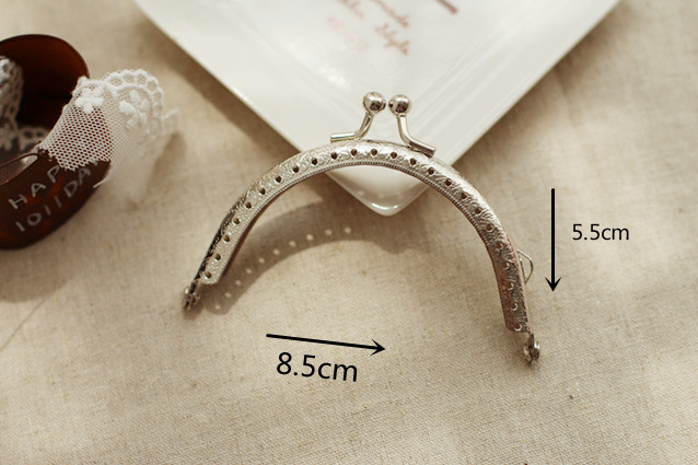 Fermoir metal pour sac 8.5cm